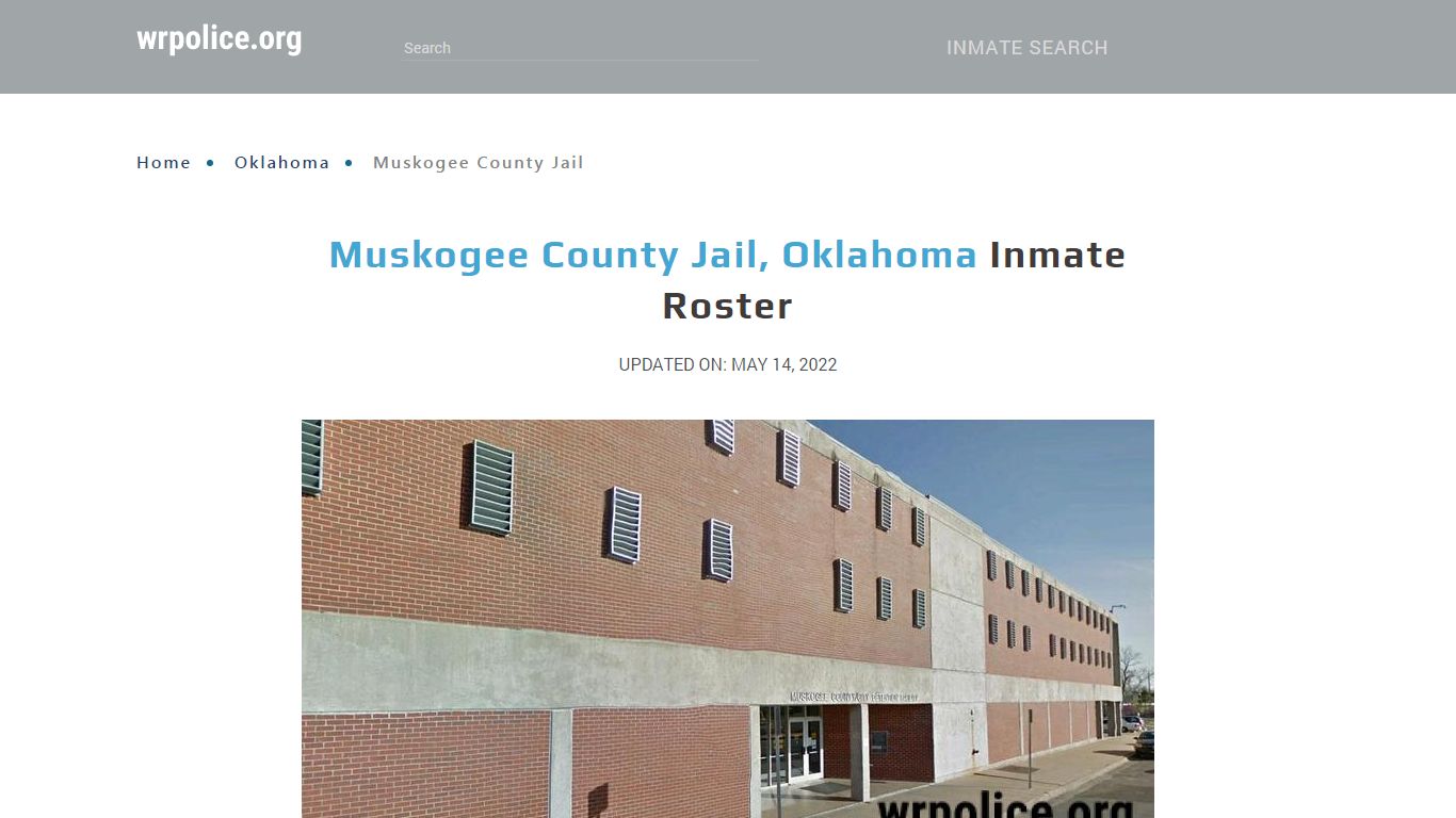 Muskogee County Jail, Oklahoma - Inmate Locator